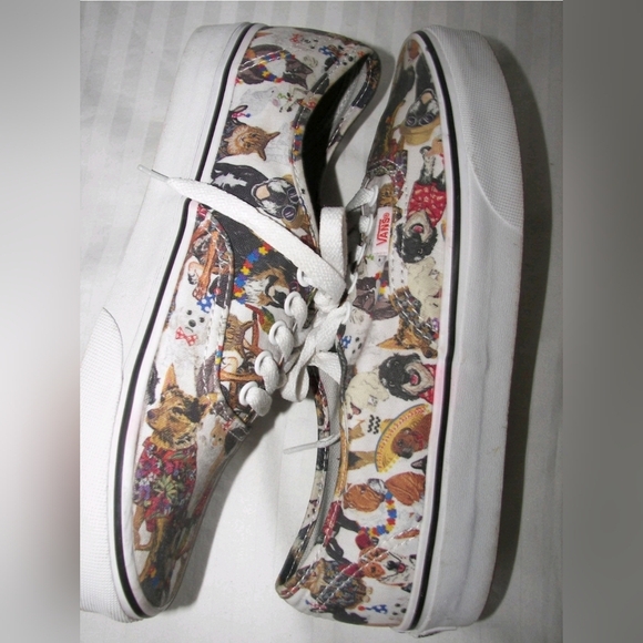 Vans Aspca Limited Anniversary Edition Dogs All Over Pattern Lace Up Shoes 8.5 - Picture 5 of 7